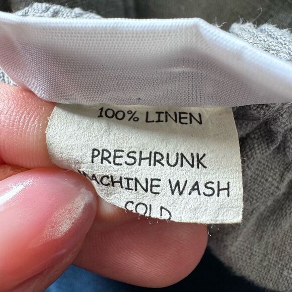 Habitat Clothes To Live In 100% Linen Wide Leg Gray Pants - Picture 6 of 6